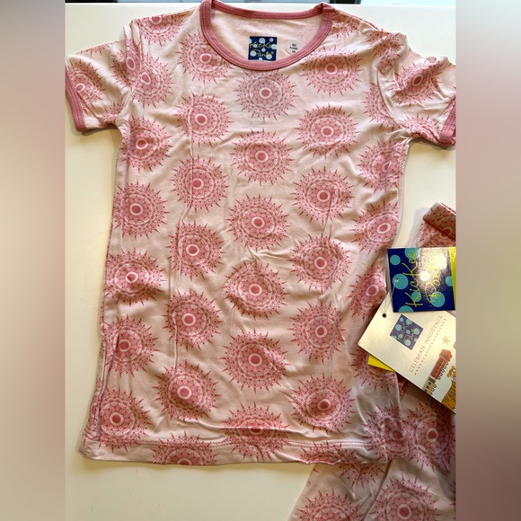 NWT Kickee Pants Print Short Sleeve Pajama Set Macaroon Mandala, size 4 - Picture 3 of 10